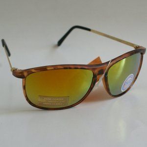 NWT TruVintage graphite Sports iridium gold mirror True Blue blocker sunglasses